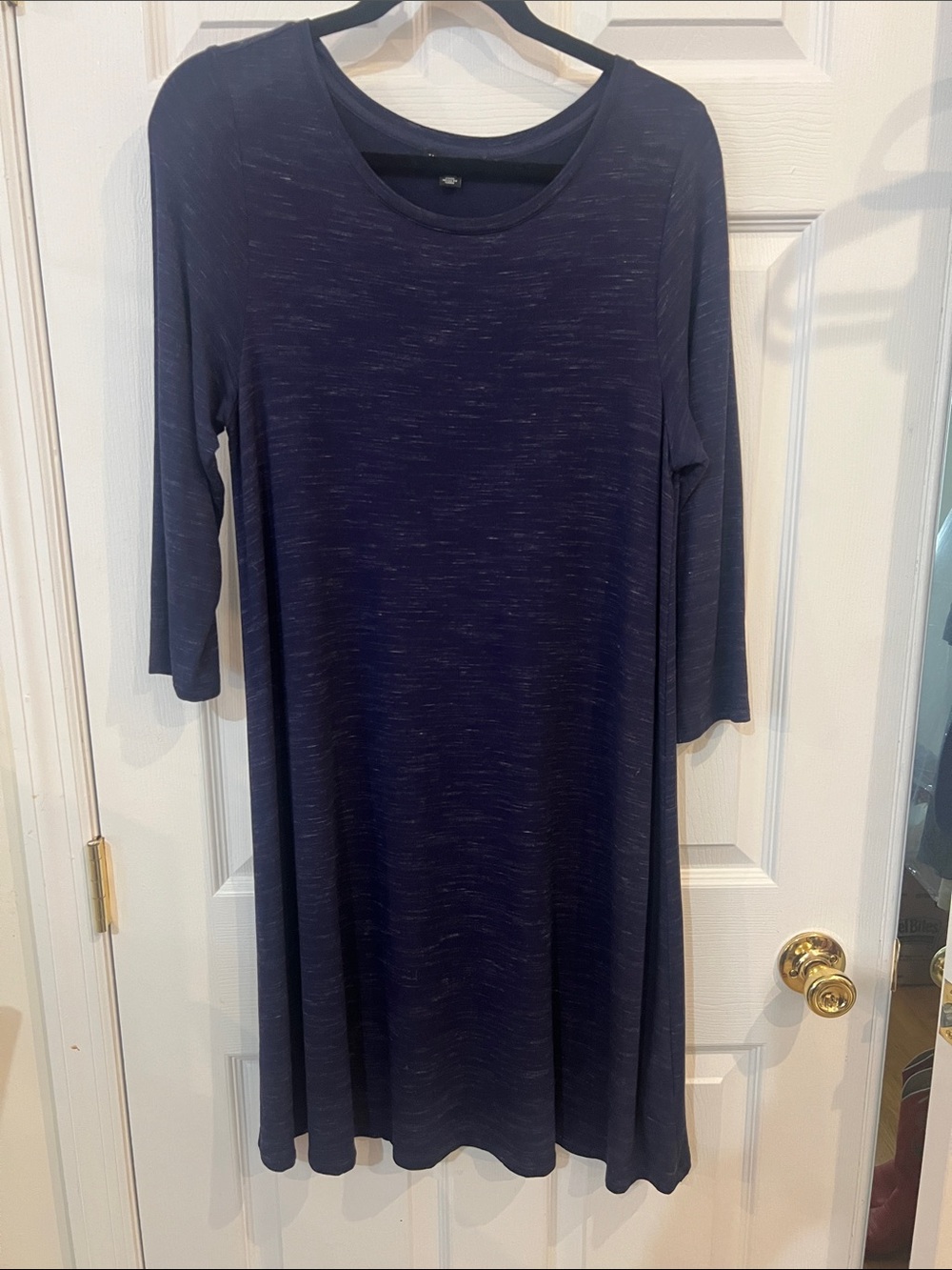 Navy Scoop Neck Swing Dress - Unbranded B119
